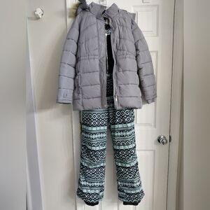 Gray And Teal Girls 12/14 Justice Snow Suit